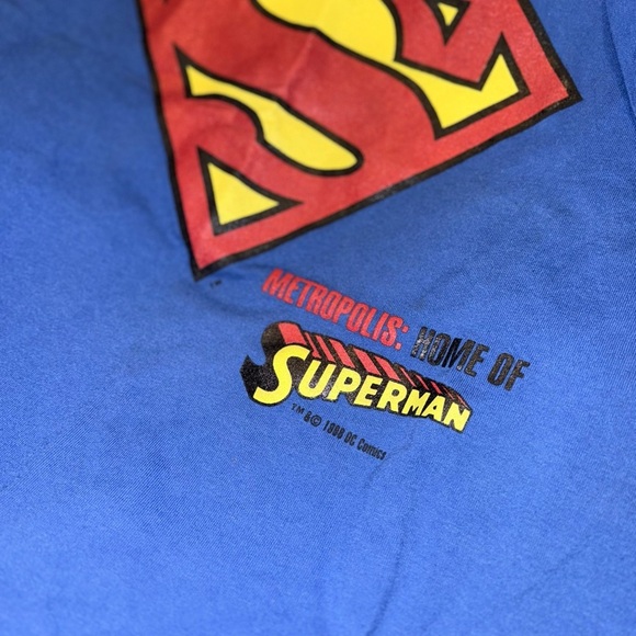 Blue Superman Logo T-Shirt size large - Picture 7 of 14